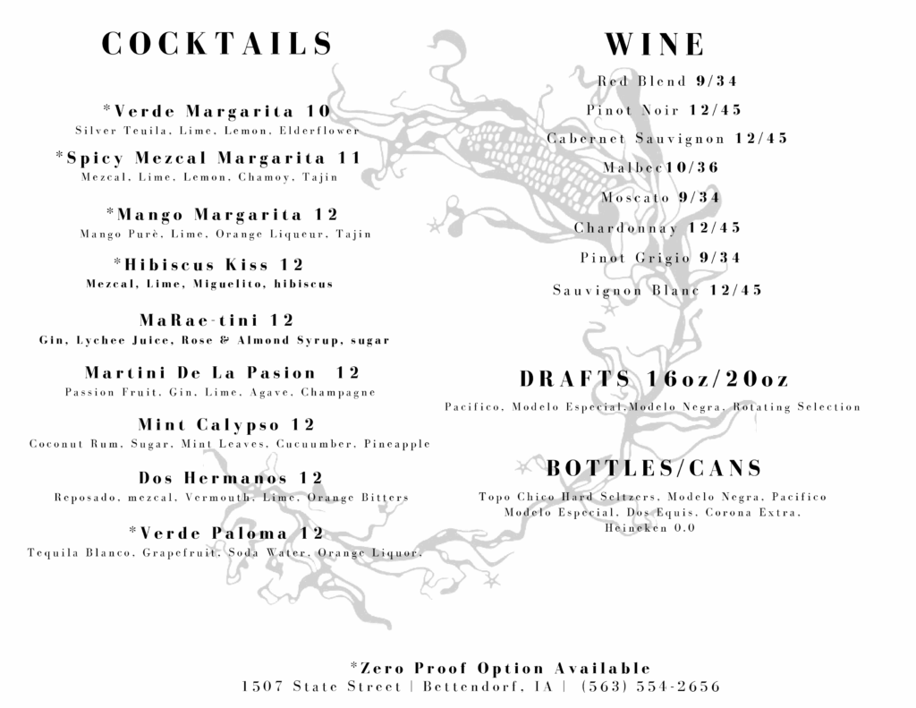 Drink Menu